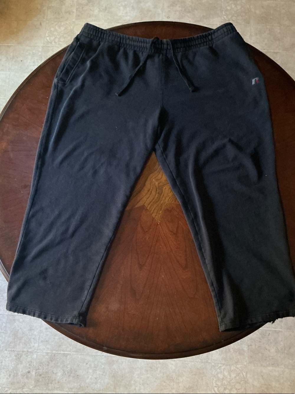 Russell Athletic - Men's Black Jogger Sweatpants with Drawstring
